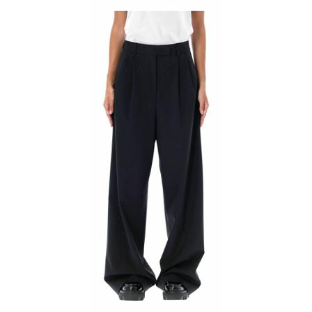 Msgm, Wide Trousers Zwart, Dames, Maat:M