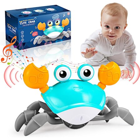 Sansestimulerende leker for babyer, krypende krabbeleke Baby leker 0-6 måneder Gaver til 1 2 år gamle jenter gutter Krabbe