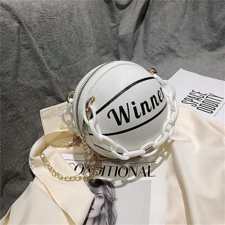 Kvinners nyhet rund basketball skulderveske Crossbody veske