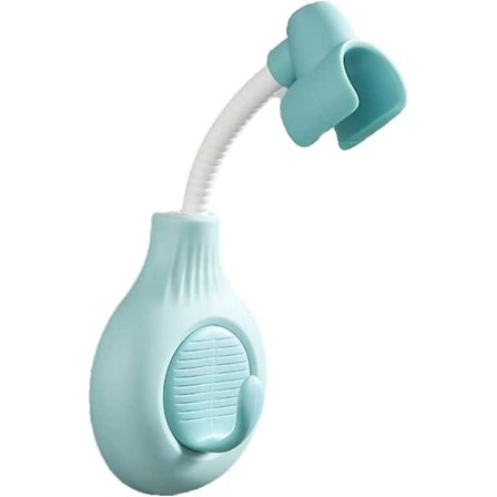 Väggmonterad duschhuvudhållare 360 graders justerbar självhäftande med krok, grön