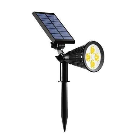 Solar Lawn Light Landskabsspots 4LED VARMT LYS 4LED VARMT