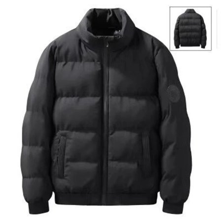 Vinterjacka Herrjacka Bomullsjacka Varm Vardaglig Lättviktsjacka Svart[CO]