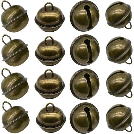 20 st Vintage Jingle Bell 22mm Antik Dekorativ Ton Koppar Klocka för Husdjur Hund Katt Hängen Jul