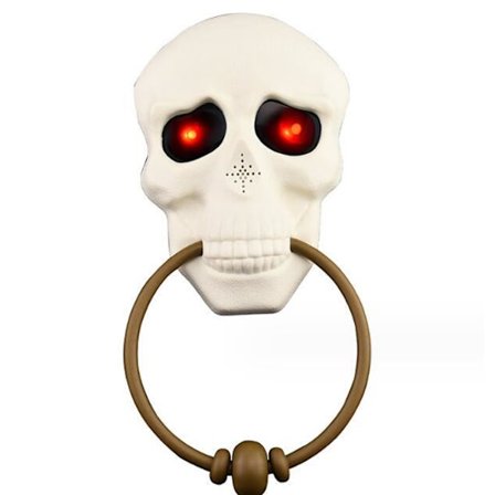 2 st Skelett Dörrklocka med Ljud och Ljus Halloween Dekoration