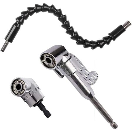 Høyre Vinkel Bor (1 stk Kort + 1 stk Lang) og 1 stk 30cm, ZQKLA