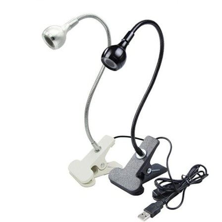 LED UV-lampe, klips type, fleksibel metalslange, USB UV-lampe, mini UV-gel-hærdende lampe, bordlampe, negletørrer, DIY-manicure, 1 stk. (sort)