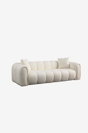 Hanah Home - 3-seters sofa Puffy - Hvit - 3-seters sofaer - Fra Homeroom