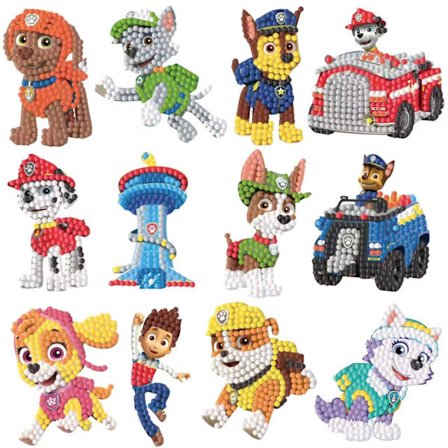 12 stykker Paw Patrol Diamond Painting for Kids, DIY Kit, Maleri