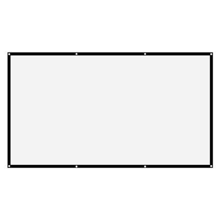 16:9 Paksu Kannettava Rypytön Pehmeä Valkoinen Polyesteri Projektorin Verho Heijastusnäyttö (120 tuumaa)