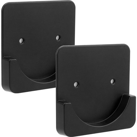 Gardinkroker - stangbraketter - 2 stk - ABS - Svart