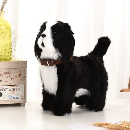 Interactive Robotic Puppy Toy - Ljudkontroll, promenader, skällande, musik, Touch Control Sheepdog