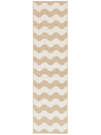 Binnen-/Buitenkleed Wasbaar Klein Mare Vloerkleed - Beige 80X300 In Moderne Stijl