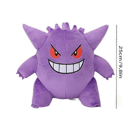 Gengar Plush Toy 24cm - Cute Stuffed Doll, Soft Pikachu Gift for Kids, Birthday Present