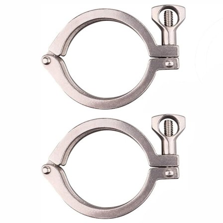 2 stk 2" Sanitær Tri-clamp Tri Clamp Clover Sanitærrør