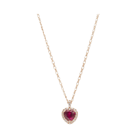 Lily and Rose Delphine necklace - Pink ruby Halsband Dam Guld ONESIZE