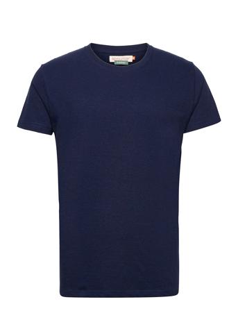 Regular Fit Round Neck T-Shirt T-shirts Short-sleeved Blå Revolution