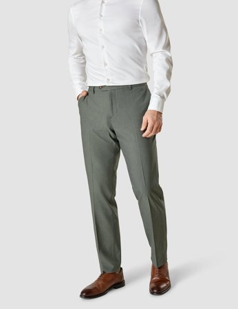 Shaping New Tomorrow - Essential Suit Pants - Green Melange - Regular Fit - Herre - Størrelse 31/28