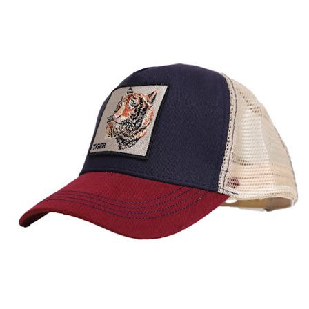 Black Panther Mesh Keps Baseball Keps-Tiger-Tops Röd brätte