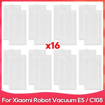 Passer til (Xiaomi Robot Vacuum E5 / C108 / CDZC108 / BHR7969EU) Sidebørste Moppefilter Robot Støvsuger Tilbehør Reservedel