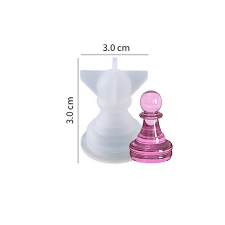 1st DIY schackpjäs Form Queen King 3D Ches