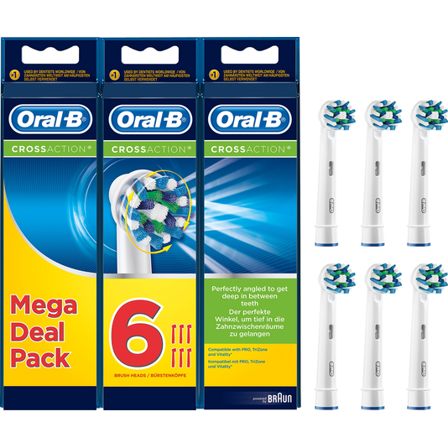 ORAL B BØRSTEHODE REFILL CROSSACTION REFILL 2+2+2CT