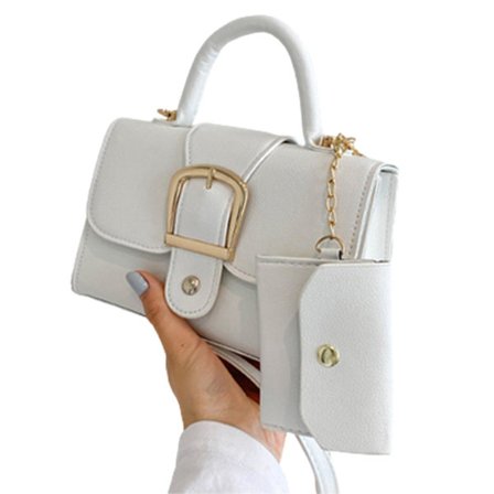 Crossbody Väska Vävd Handväska Plånbok Axelremsväska Messenger Clutch Plånbok Fyrkantig Väska (FMY)