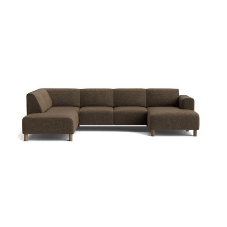 Toledo U-sofa, højrevendt - Anthology Brun - 302x205x78 - Sofa, u-sofa