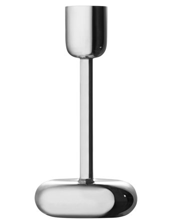 Iittala Nappula Candle Holder 183Mm - Silver - H18.3CM