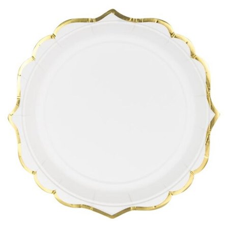 Lyxig Papperstallrik Vit 6-pack