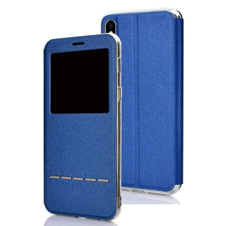 Elegant Smartfodral (svarsfunktion) Fönster Iphone Xs Max Blå