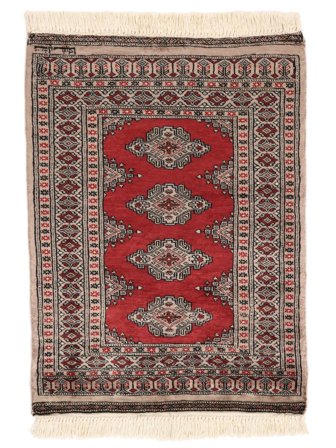 75X102 Tapete Oriental Paquistão Bucara 3Ply Castanho/Vermelho Escuro (Lã, )