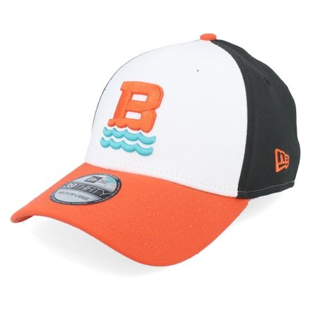 New Era - MiLB Rot Adjustable Cap - Bowie Baysox Milb Ac 39THIRTY White/Black/Orange Adjustable @ Hatstore