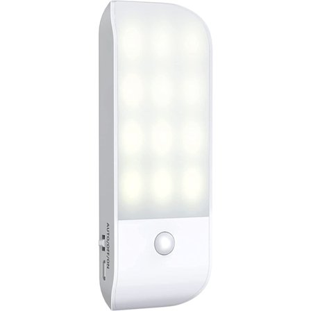 Nattlys med bevægelsessensor, USB-genopladelig LED-nattlys