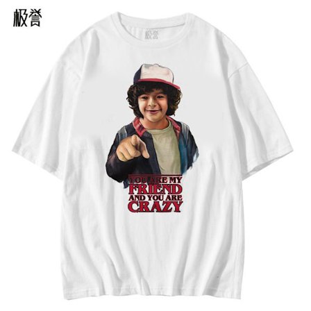 Stranger Style Grafisk T-shirt – Bomull Kortärmad Casual Topp*190/3XL*11