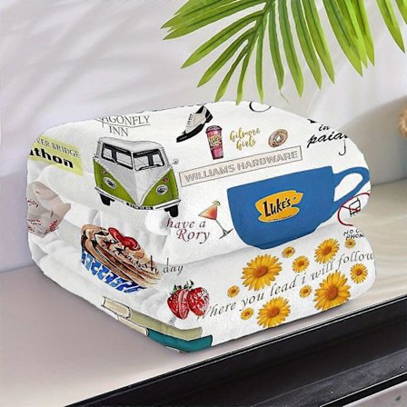 Gilmore Girls Plysspledd med mat-tema - Mykt, koselig flanellpledd for sofa, seng, kontor - Perfekt bursdagsgave til fans