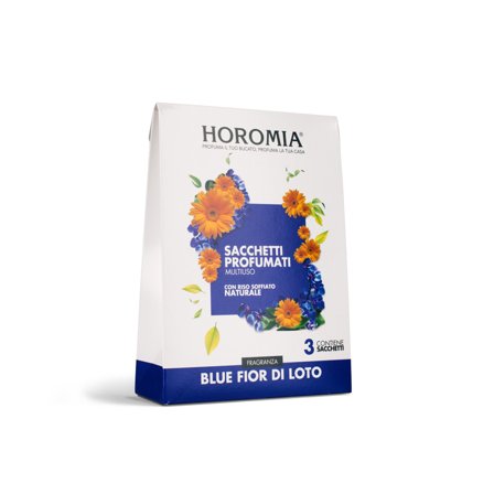 HOROMIA Sacchetti Profumati Riso Profumato Blue Fior Di Loto 3pz - Prodotti bucato