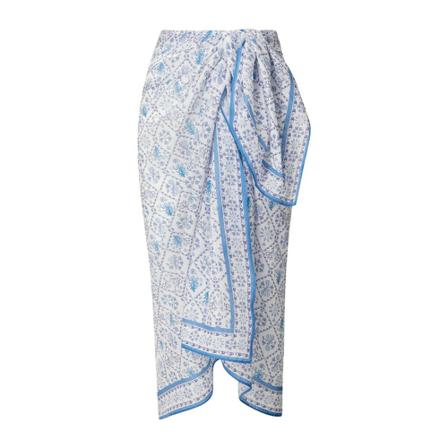 By Malina, Beach Pareo Blauw, Dames, Maat:ONE Size