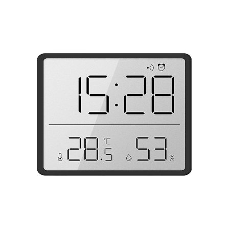 Digitaalinen Hygrometri Lämpömittari Kellolla Kosteusmittari Ajastin Hälytys Toimisto Vauvanhuone Kuten Kuvassa