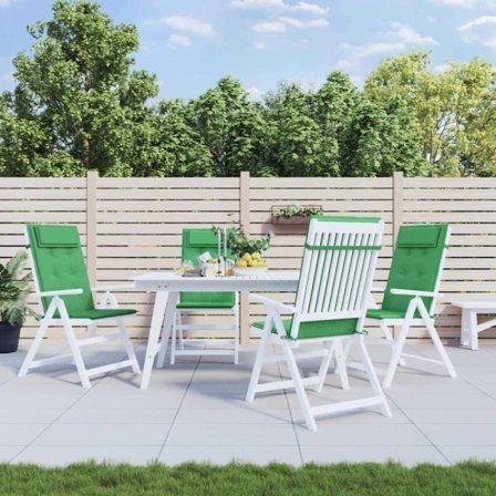 Stolsdynor för stolar med hög rygg 4 st grön oxfordtyg