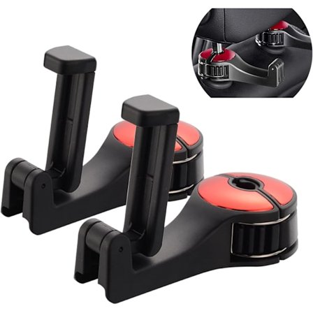 Universal Bilbilsstol Nackstöd Krok Bilhängare Förvaringsväska Krok Bilsäte Rygg Krok Mobiltelefonhållare Bilväska Hängare Röd 2 Stycken