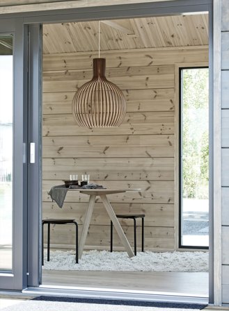 Octo 4240 taklampe 5m ledning - valnøtt