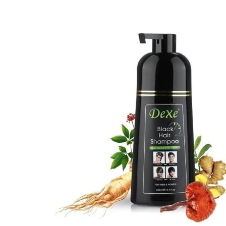 400 ml svart färgat schampo svart hår färgämne ört ingrediens ginseng ingfära