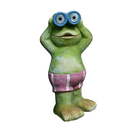 Solar figurer Trädgårdsdekor Groda utomhusstaty