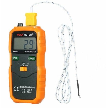 PM6501 LCD trådlös K-typ termometer termoelement med datahållning/anslutning digital termometer