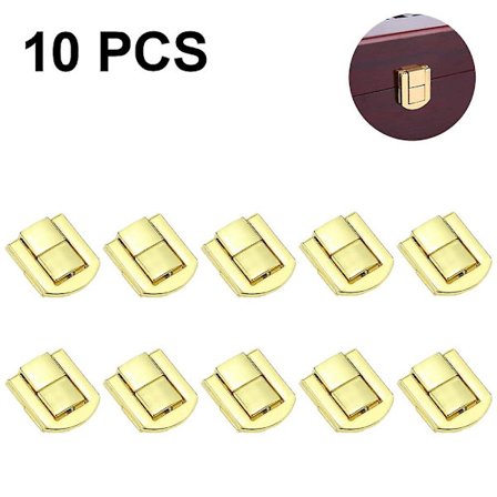 10pcs Antique Latch Hasps Decorative Vintage Locks With Screws,for Wooden Box Buckle Suitcase Box Luggage Buckle For Jewelry Case