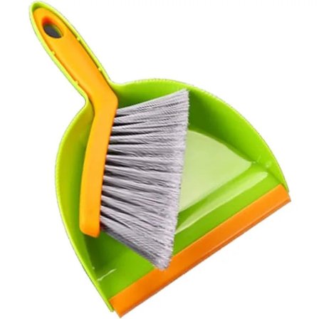 Mini kost og sæt, rengøringsbørste og fejebakke