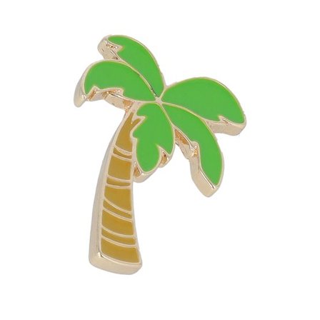 Cap Pins - Grön Tillbehör - Palm Tree Metal Enamel Pin @ Hatstore