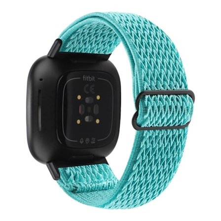 Fitbit Sense 2 / Versa 4 elastisk nylon-urrem - Mint Grøn