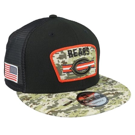 New Era - NFL - Black - trucker - Cap - Chicago Bears NFL21 Salute To Service 9FIFTY Black/Camo Trucker - Hatstore