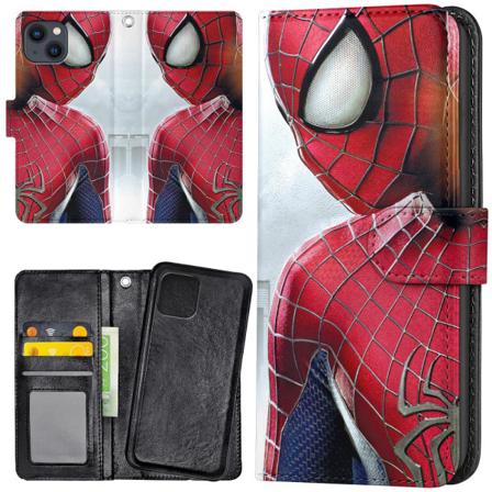 iPhone 13 - Plånboksfodral/Skal Spiderman multifärg